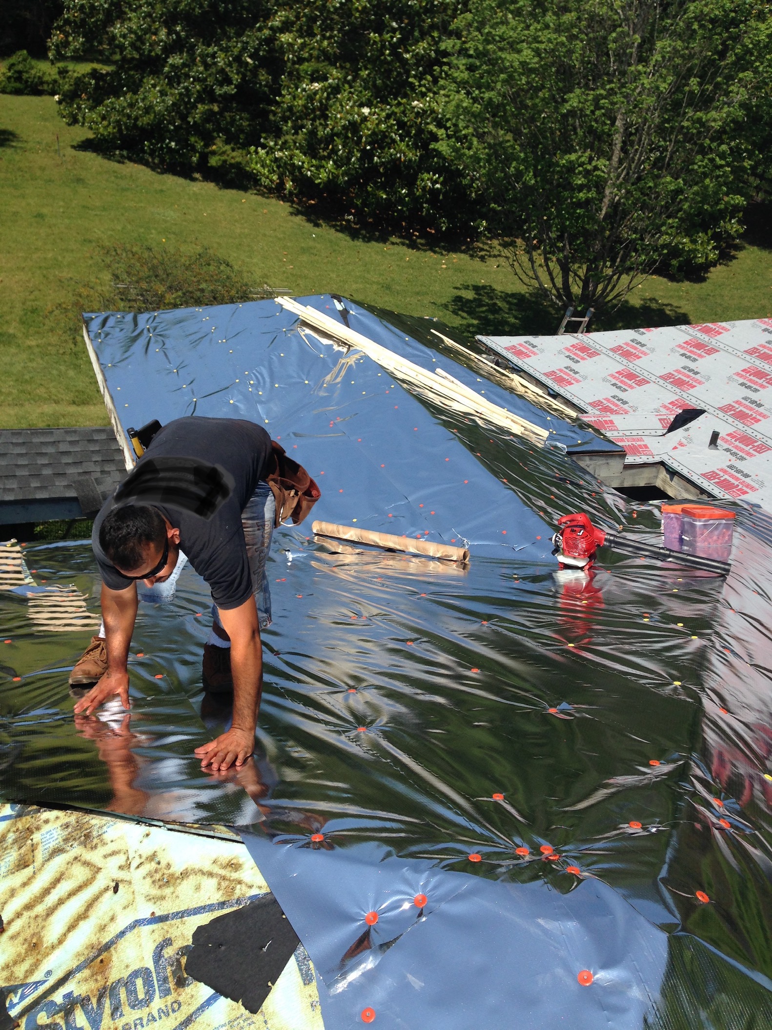 roofer installing radiant roof